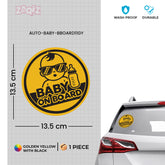 Stylish Baby on Board Notice for Cars